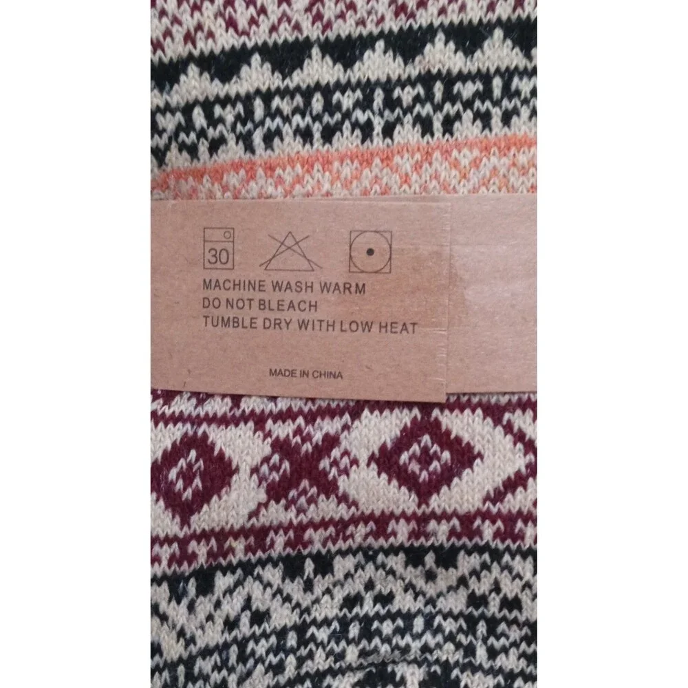 Fashion Boutique Women's Fair Isle Crew Socks Multicolor Wool Blend 5  Pairs